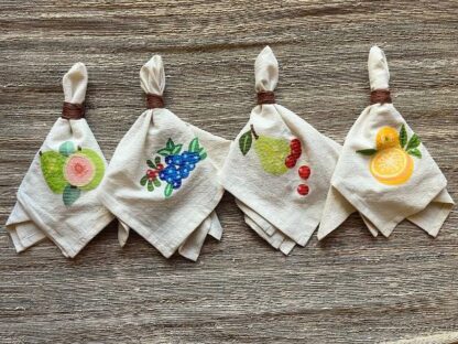 White base: Fruit collection Napkin (Set of 4) - Image 11